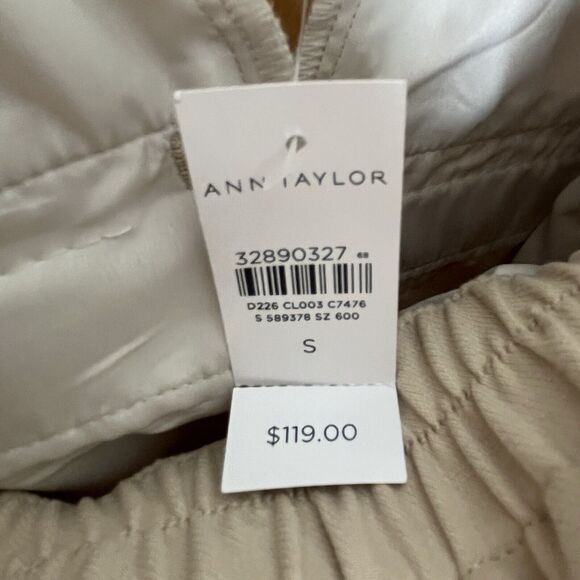 Ann Taylor Wide Leg High Rise Belted Trouser Pants Khaki Tan Womens Small - Picture 10 of 10